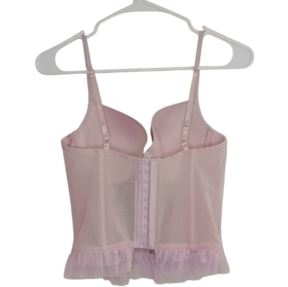Sophie B. Elegant Pink Lace-Embroidered Corset Top - Picture 2 of 5